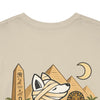 Whimsical Wolf Mummy Tee — Egyptian Pyramid Graphic T-Shirt