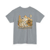 Whimsical Wolf Mummy Tee — Egyptian Pyramid Graphic T-Shirt