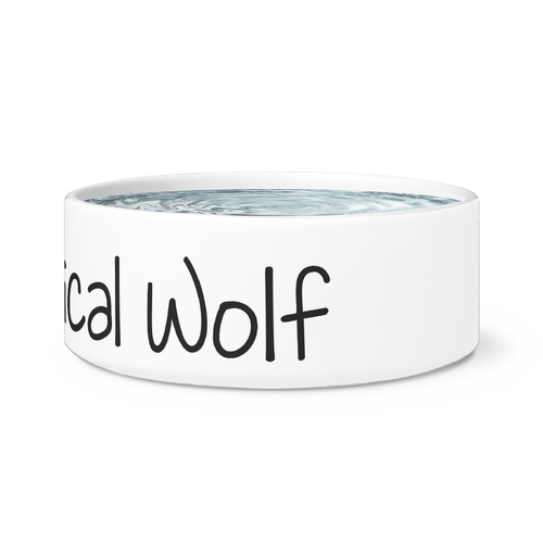 Whimsical Wolf Dog Bowl - Whimsical Wolf