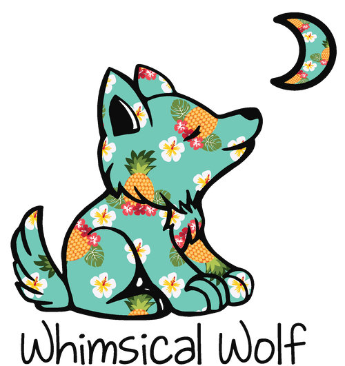 Caribbean Pineapple Sticker 2.5" x 2.5" - Whimsical Wolf