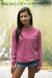 Fuchsia Long Sleeve with Celestial Pattern - Whimsical Wolf
