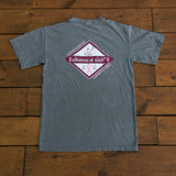 Breast Cancer Grey Short Sleeve with Diamond Breast Cancer Design - Whimsical Wolf