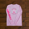 Breast Cancer Pink Long Sleeve with Circle Breast Cancer Design - Whimsical Wolf