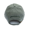 Khaki Green Baseball Cap with Embroidered Wolf Logo in Salmon & Hunter Green - Whimsical Wolf