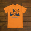 Orange Halloween Short Sleeve with Whimsical Wolf Witch design - Whimsical Wolf