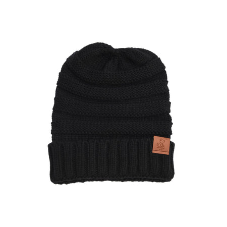 Navy Blue Knit Cuffed Beanie