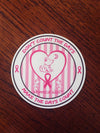 Breast Cancer Circle Design  Sticker 4
