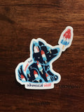 Bomb Pop Whimsical Wolf Sticker 2.5