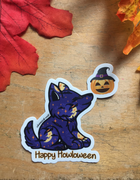 2018 Halloween Design Sticker 2.5" x 3.0" - Whimsical Wolf