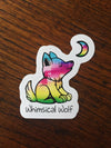 Pixel Rainbow Wolf Sticker 2.5