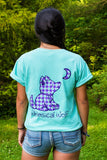 Island Reef Short Sleeve with Quatrefoil Pattern - Whimsical Wolf