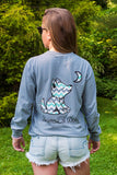 Granite Grey Long Sleeve with Chevron Pattern - Whimsical Wolf