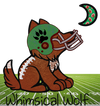 Football Whimsical Wolf Sticker 2.5